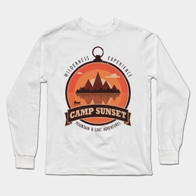 Camp Sunset Long Sleeve T-Shirt by Sachpica